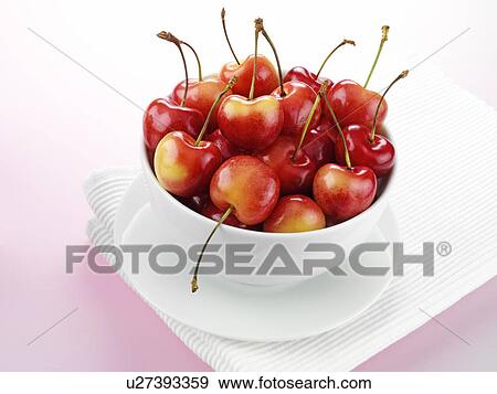 Bowl Of Cherries View Large Photo Image Stock Photo - Bowl Of Cherries. Fotosearch