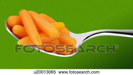 Carrots on Spoon - Non Exclusive View Large Photo Image Stock Photography - Carrots on Spoon - Non Exclusive. Fotosearch