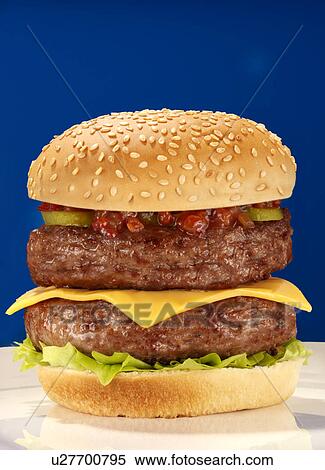 Stock Photography - Cheese burger. Fotosearch