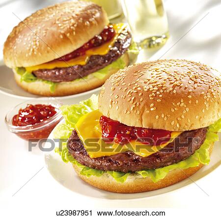 Stock Image - Cheeseburger. Fotosearch