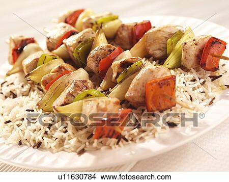 Picture - Chicken Kebab - Non Exclusive. Fotosearch
