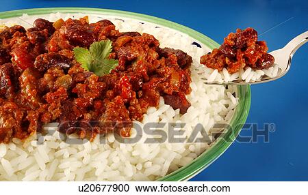 Stock Image - Chilli With Rice - Non Exclusive. Fotosearch
