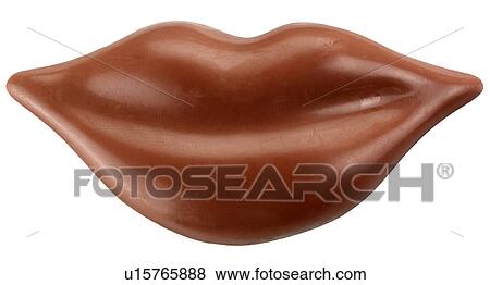 Chocolate Lips on White - Non Exclusive View Large Photo Image Stock Photo - Chocolate Lips on White - Non Exclusive. Fotosearch