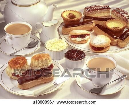 Cream Tea - Non Exclusive View Large Photo Image Stock Photo - Cream Tea - Non Exclusive. Fotosearch