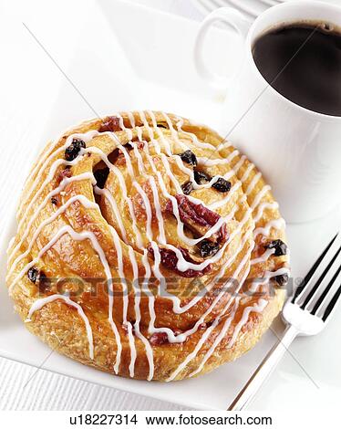 Danish Pastry And Coffee - Non Exclusive View Large Photo Image Picture - Danish Pastry And Coffee - Non Exclusive. Fotosearch