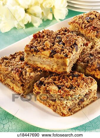 Stock Image - Date and walnut cake. Fotosearch