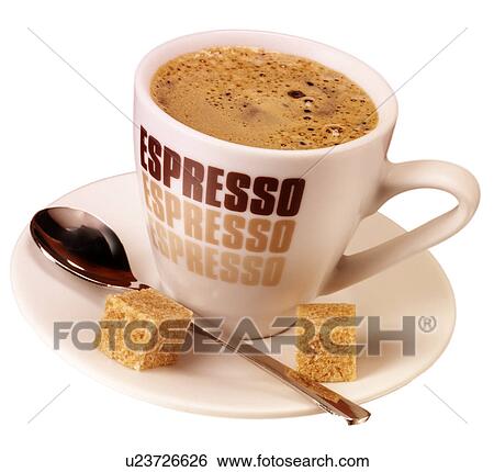 Stock Photograph - Espresso Coffee on White - Non Exclusive. Fotosearch
