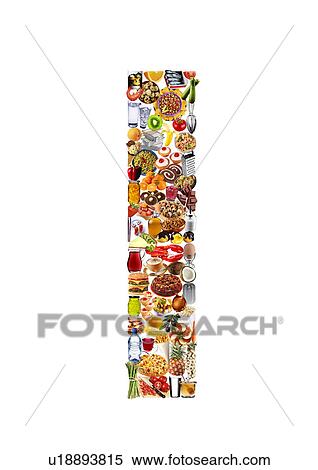 Stock Photography - Foodfont Letter I on White - Non Exclusive. Fotosearch