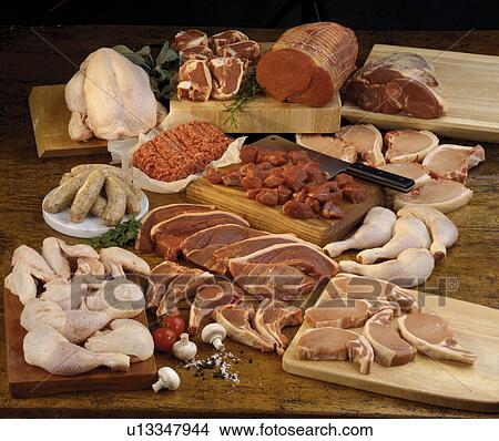 Fresh meats selection View Large Photo Image Picture - Fresh meats selection. Fotosearch