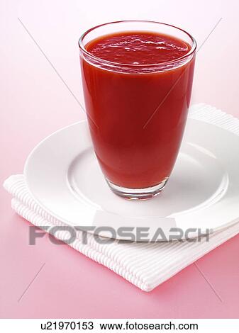 Stock Image - Glass Of Tomato Juice. Fotosearch