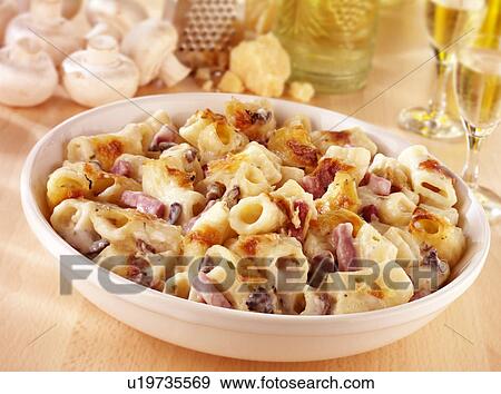 Ham And Mushroom Al Forno - Non Exclusive View Large Photo Image Stock Photo - Ham And Mushroom Al Forno - Non Exclusive. Fotosearch