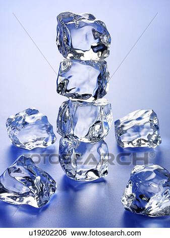 Stock Photograph - Ice On Blue - Non Exclusive. Fotosearch