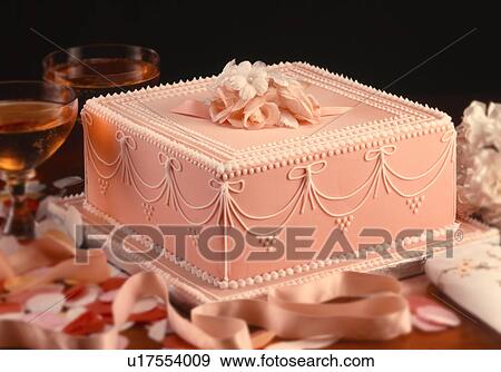Iced Party Cake - Non Exclusive View Large Photo Image Stock Photo - Iced Party Cake - Non Exclusive. Fotosearch