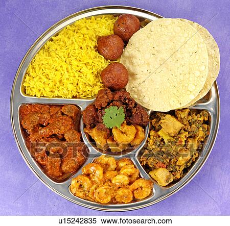Indian Thali Overhead - Non Exclusive View Large Photo Image Stock Photography - Indian Thali Overhead - Non Exclusive. Fotosearch