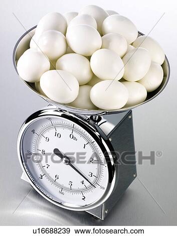 Kitchen Scales With Hard Boiled Eggs - Non Exclusive View Large Photo Image Stock Photo - Kitchen Scales With Hard Boiled Eggs - Non Exclusive. Fotosearch