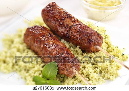 Kofte Kebab And Couscous - Non Exclusive View Large Photo Image Stock Photography - Kofte Kebab And Couscous - Non Exclusive. Fotosearch