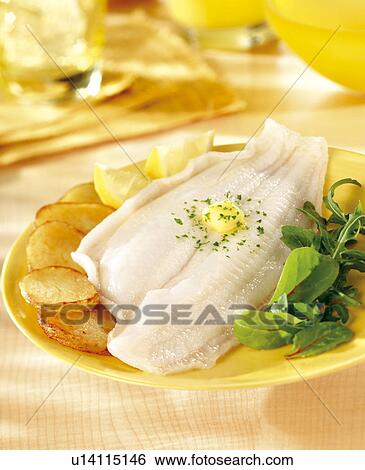Stock Photograph - Lemon Sole Fillet - Non Exclusive. Fotosearch