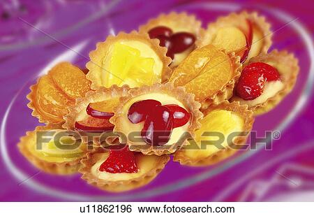 Mini Fruit Tarts View Large Photo Image Stock Photograph - Mini Fruit Tarts. Fotosearch
