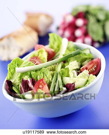 Stock Photo - Mixed Green Salad - Non Exclusive. Fotosearch