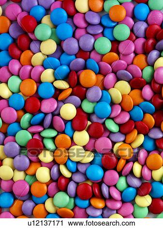 Stock Image - Multicoloured Candy Sweets - Non Exclusive. Fotosearch