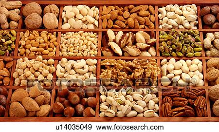 Stock Photo - Nut Selection - Non Exclusive. Fotosearch