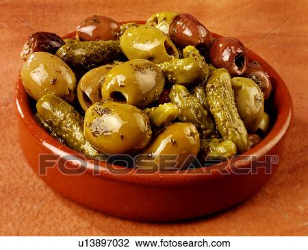 Olive And Pickle Tapas - Non Exclusive View Large Photo Image Stock Image - Olive And Pickle Tapas - Non Exclusive. Fotosearch