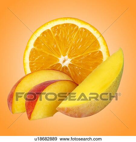 Stock Photo - Orange And Mango. Fotosearch