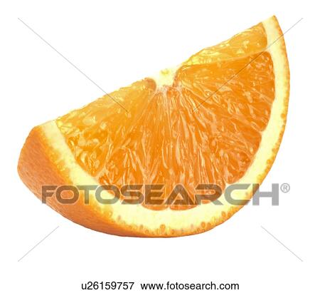 Stock Photo - Orange Segment on White - Non Exclusive. Fotosearch