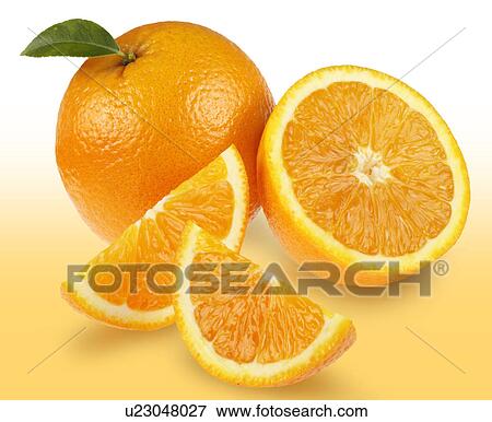 Stock Photo - Oranges on Graduated Background - Non Exclusive. Fotosearch
