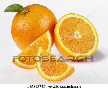 Stock Photo - Oranges On White - Non Exclusive. Fotosearch