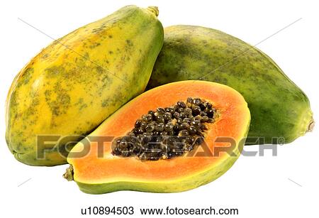 Papayas on White - Non Exclusive View Large Photo Image Stock Image - Papayas on White - Non Exclusive. Fotosearch