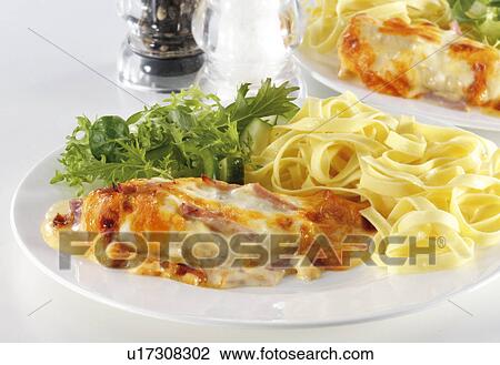 Stock Image - Pasta and chicken. Fotosearch