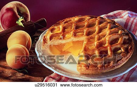 Peach and apricot pie View Large Photo Image Stock Image - Peach and apricot pie. Fotosearch