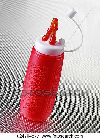 Stock Photo - Plastic Sqeezy Ketchup Bottle - Non Exclusive. Fotosearch