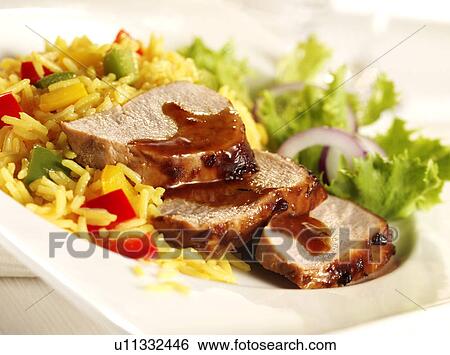 Pork Fillets With Sauce - Non Exclusive View Large Photo Image Stock Photograph - Pork Fillets With Sauce - Non Exclusive. Fotosearch