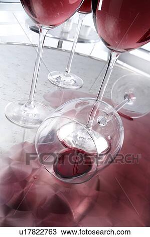 Stock Image - red wine spill. Fotosearch