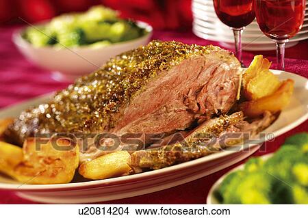 Picture - Roast Lamb. Fotosearch