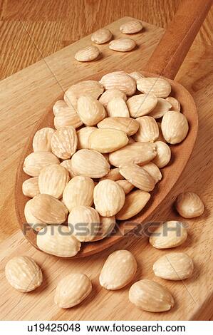 Stock Photo - Roasted Marcona Almonds. Fotosearch