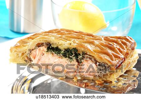 Stock Image - Salmon en croute. Fotosearch