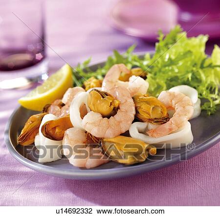Seafood Salad - Non Exclusive View Large Photo Image Stock Image - Seafood Salad - Non Exclusive. Fotosearch