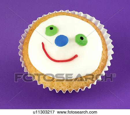Stock Photo - Single Face Cupcake - Non Exclusive. Fotosearch