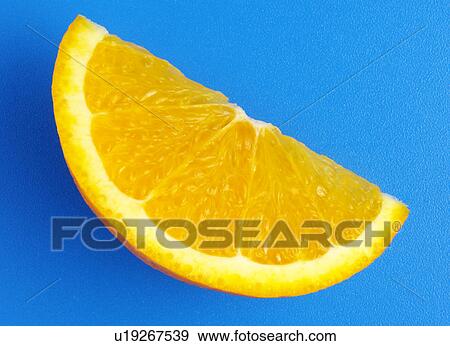 Slice of orange View Large Photo Image Stock Photo - Slice of orange. Fotosearch