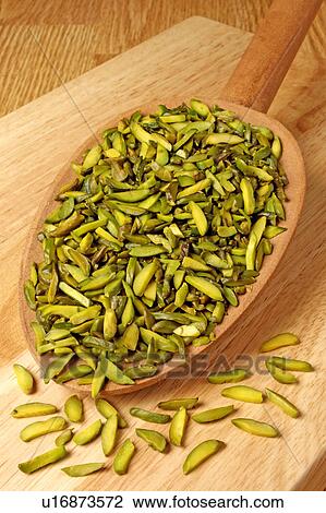 Stock Image - Sliced Pistachio Nuts. Fotosearch
