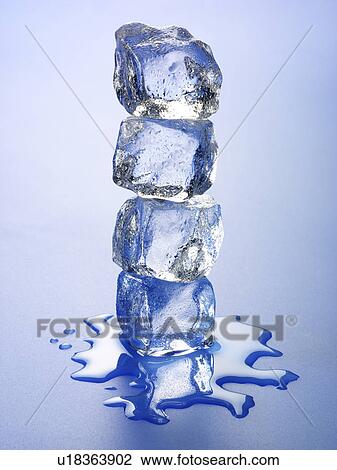Stack Of Ice On Blue - Non Exclusive View Large Photo Image Stock Image - Stack Of Ice On Blue - Non Exclusive. Fotosearch