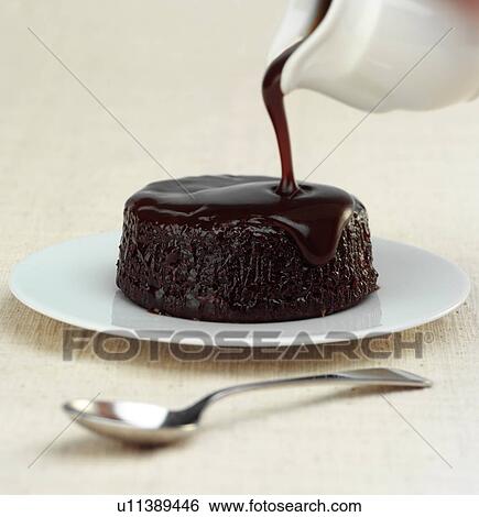 Stock Photograph - Sticky toffee pudding. Fotosearch