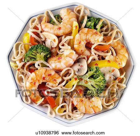 Stock Photograph - Stir Fried - Non ExclusivePrawns. Fotosearch