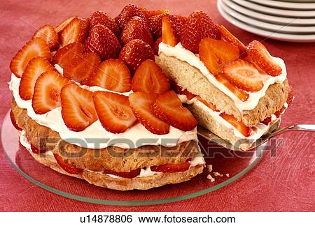 Stock Photograph - Strawberry Shortcake - Non Exclusive. Fotosearch