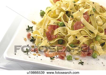 Tagliatelle with Parma Ham View Large Photo Image Stock Photo - Tagliatelle with Parma Ham. Fotosearch