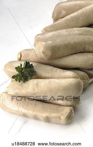 Stock Photo - thick pork sausages. Fotosearch
