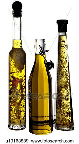 Three Oil Bottles on White - Non Exclusive View Large Photo Image Stock Photo - Three Oil Bottles on White - Non Exclusive. Fotosearch